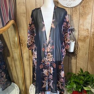 Maurices Multicolor Patterned Kimono